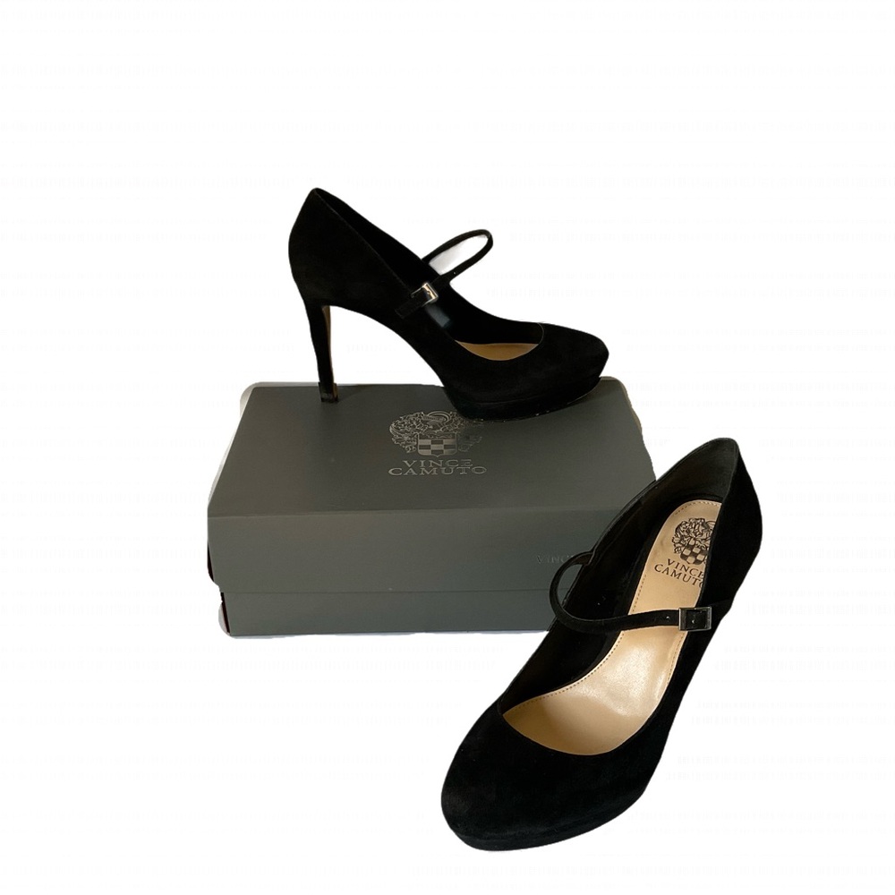 Vince Camuto Black Suede Heels